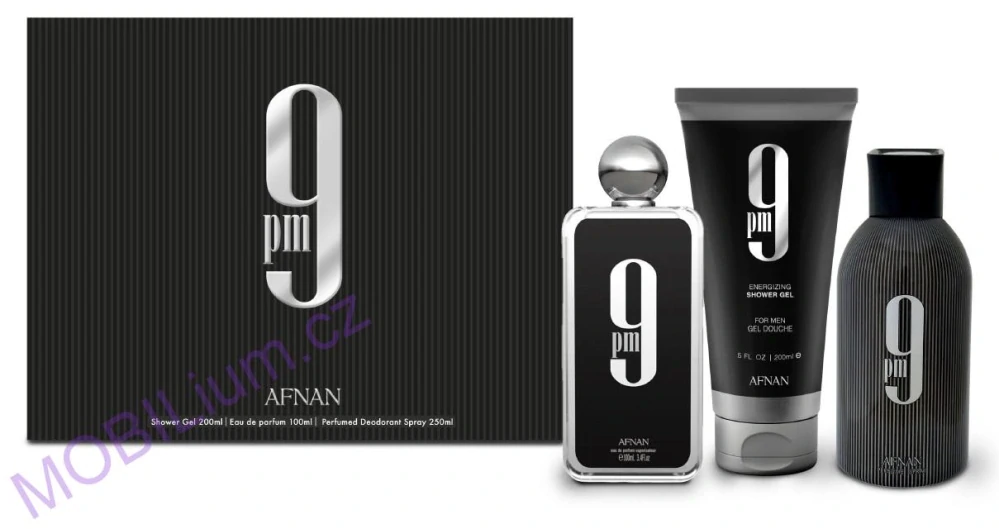 Afnan 9pm : EDP 100 ml + sprchový gel 150 ml + deodorant 150 ml pro muže