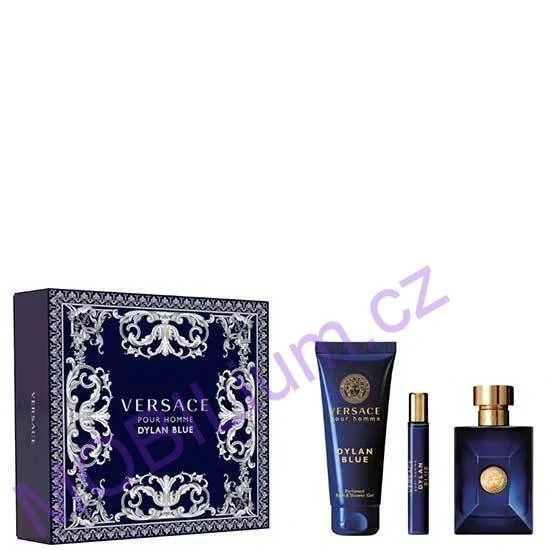 Versace Pour Homme Dylan Blue EDT 100 ml + EDT 10 ml + sprchový gel 150 ml dárková sada