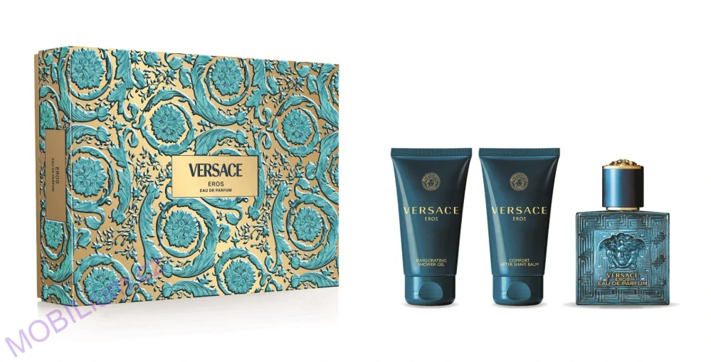 Versace Eros EDP 50 ml + sprchový gel 50 ml + balzám po holení 50 ml dárková sada