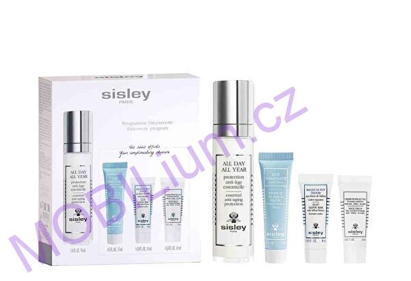 Sisley All Day All Year protivráskový denní krém 50 ml + noční maska pro obnovu pleti 15 ml + zpevňující krém na krk a dekolt 10 ml + čisticí a odličovací gel 10 ml dárková sada
