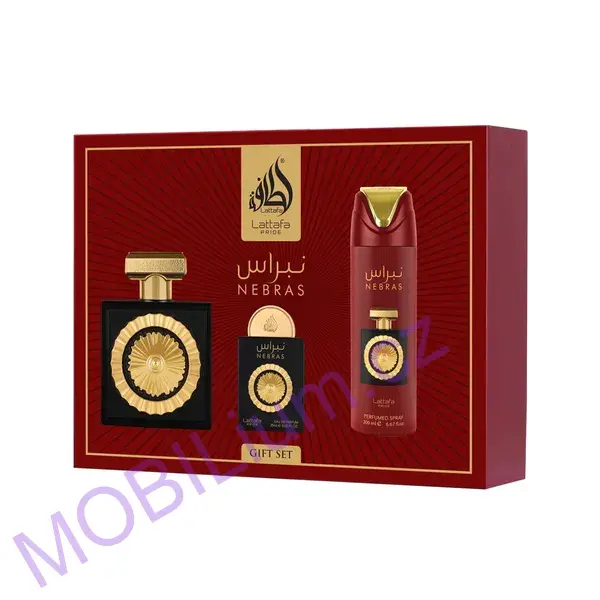 Lattafa Pride Lattafa Pride Nebras EDP 100 ml + Pride Nebras EDP 20 ml + deodorant s parfemací 200 ml