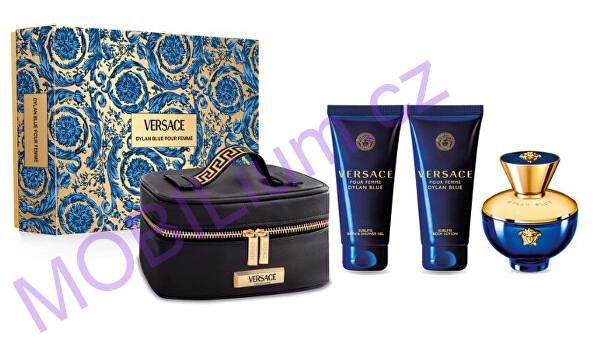 Versace Dylan Blue pour Femme EDP 100 ml + tělové mléko 100 ml + sprchový gel 100 ml + kabelka dárková sada