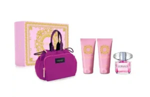 Versace Bright Crystal EDT 90 ml + tělové mléko 100 ml + sprchový gel 100 ml + kosmetická taštička dárková sada