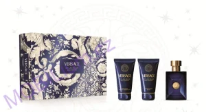 Versace Pour Homme Dylan Blue EDT 50 ml + balzám po holení 50 ml + sprchový gel 50 ml