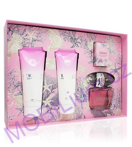 Versace Bright Crystal EDT 90 ml + EDT 5 ml + sprchový gel 100 ml + tělové mléko 100 ml dárková sada